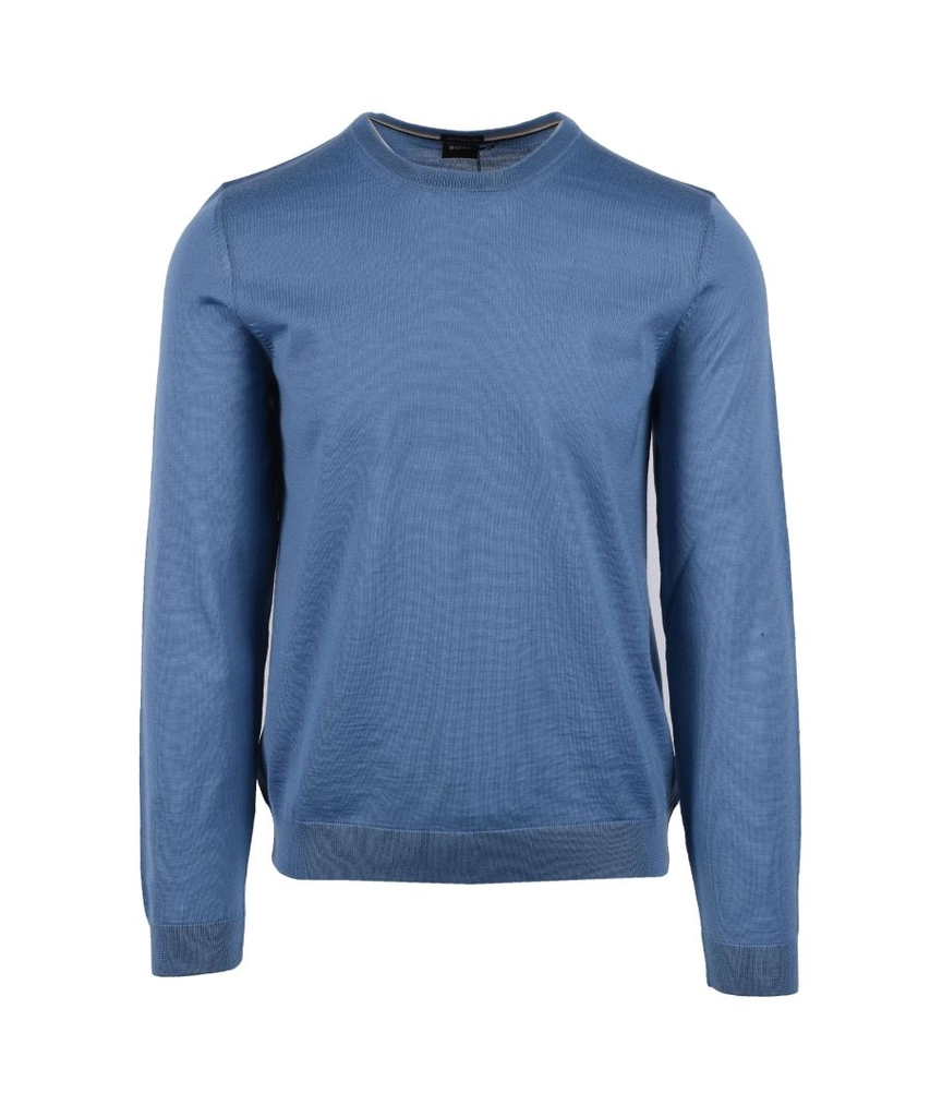 Hugo Boss Mens Leno-p Crew Neck Knitwear Light Pastel Blue - Size 2XL